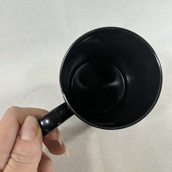 Fitz & Floyd Jungle Parrot Mug 378 Fine Porcelain Black Gold Bird Coffee - Picture 5 of 9